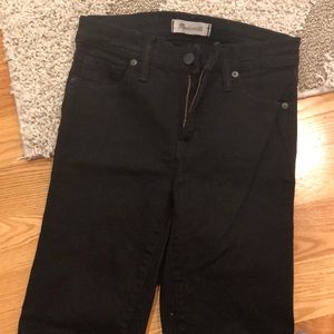 Madewell black high rise 25 skinny jeans